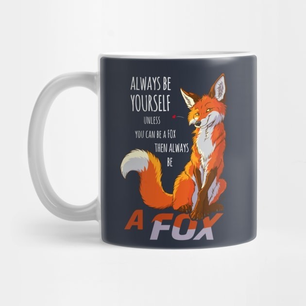 Selalu menjadi rubah untuk Mug Kopi berbahan gelap