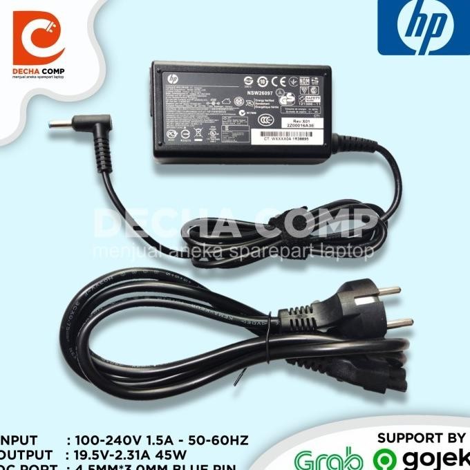 Adaptor Original Charger Laptop Hp 15S-Fq2503Tu 19.5V 2.31A
