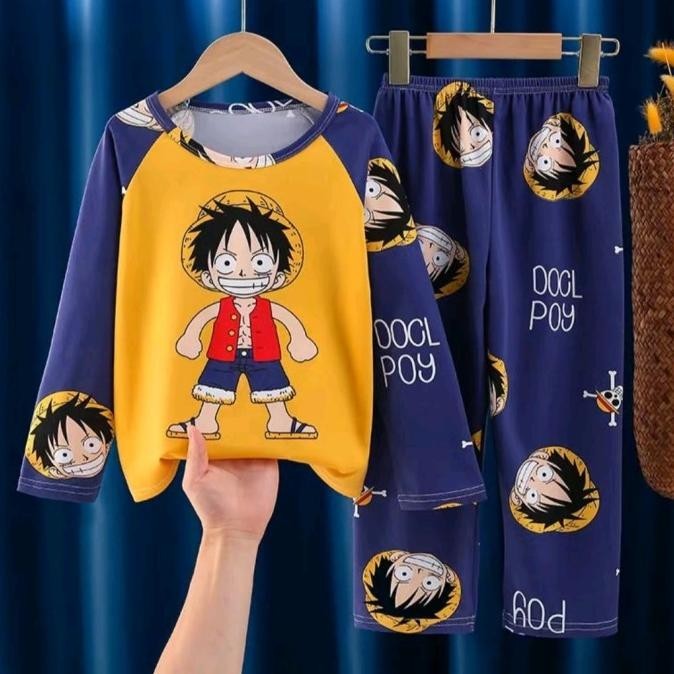 Piyama luffy one piece anak baju tidur anak laki laki one piece luffy GBM