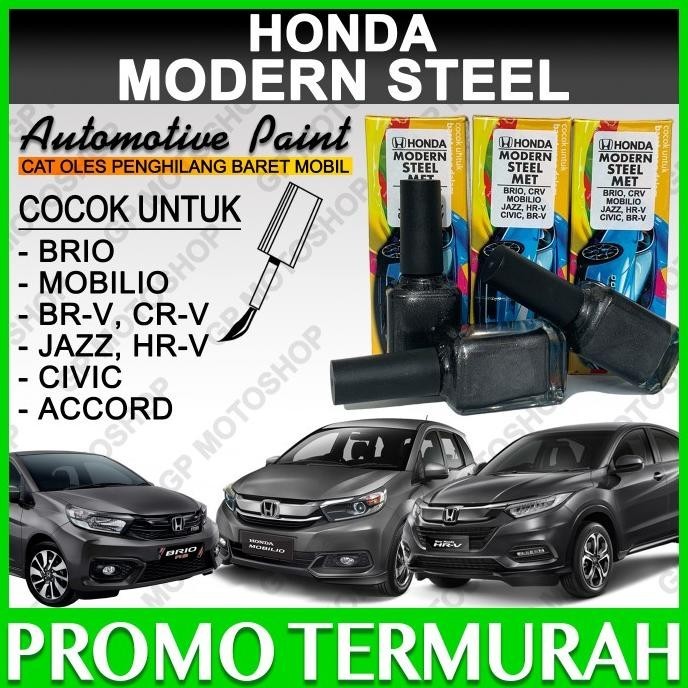 Honda Modern Steel Met Cat Oles Penghilang Baret Mobil Abu-Abu Metalik