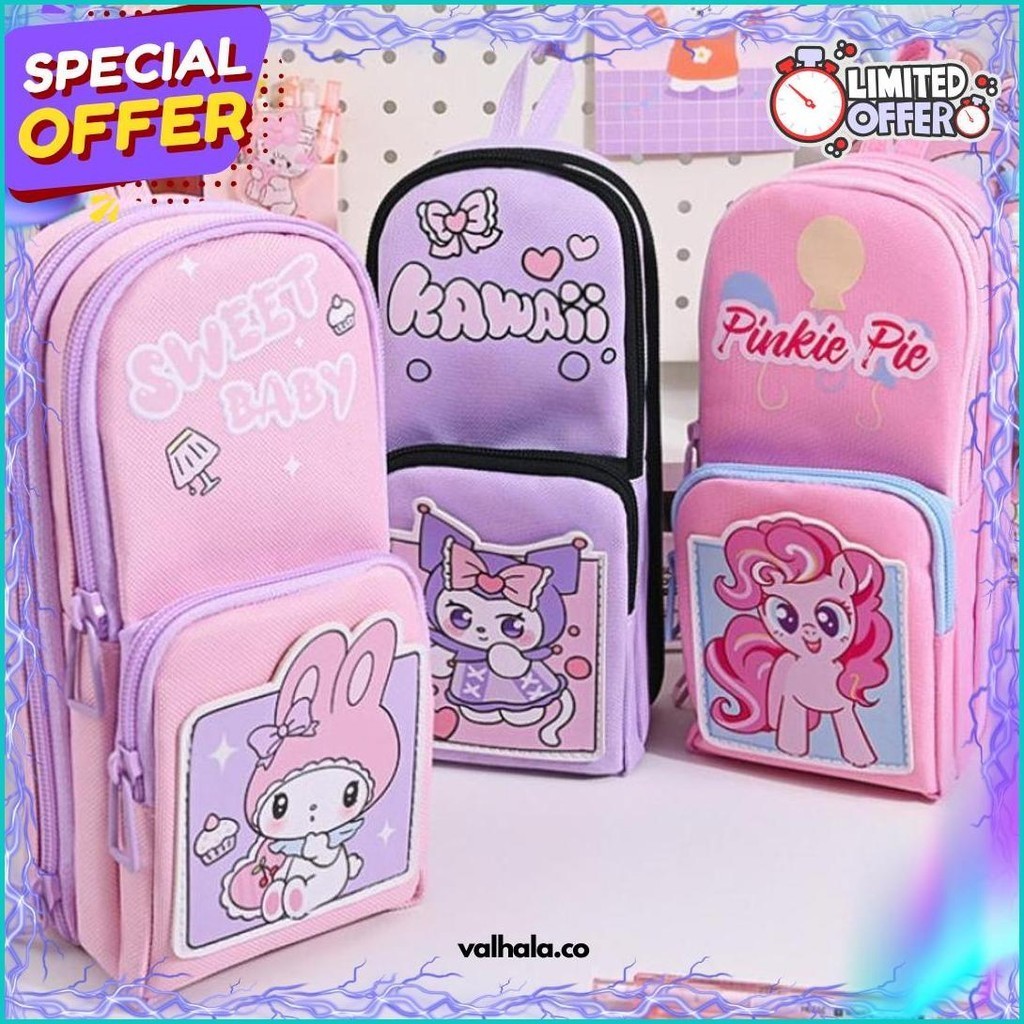 

(Krmi) CodModis Lucu Kapibara Kuromi Melody Panda Pensil Case 6 Lapis Besar Kapasitas Multifungsi Tahan Air Siswa Kanvas Pensil Tas