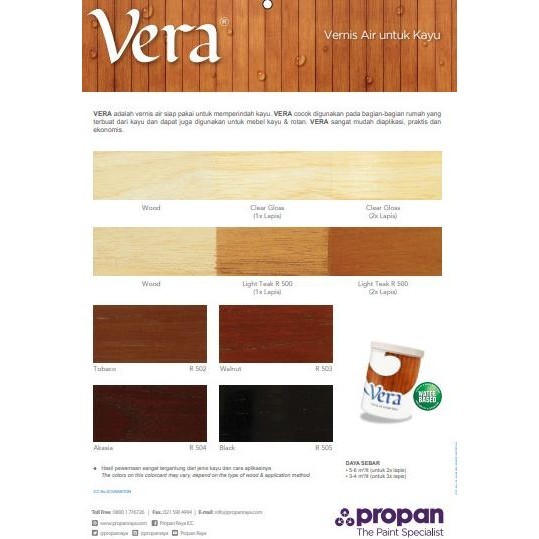 WATERBASED WOOD STAIN  VERA VA-08 0.8 L