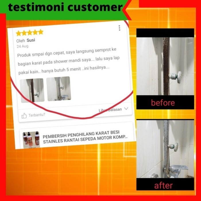 Cairan Pembersih Karat Penghilang Karat Besi Mesin Knalpot Mobil Motor