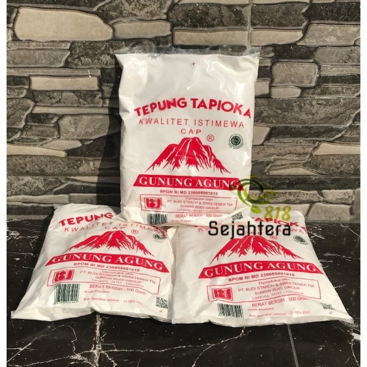 

Tepung Tapioka / Sagu Cap Gunung Agung 500Gr