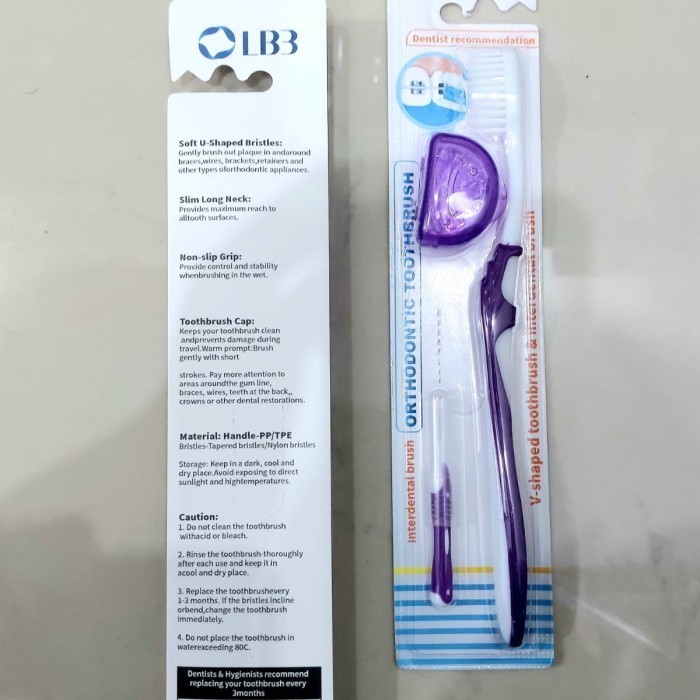 SALE SIKAT GIGI ORTHO LB3 SIKAT BEHEL ORTHO V BRUSH+ INTERDENTAL BRUSH MINI