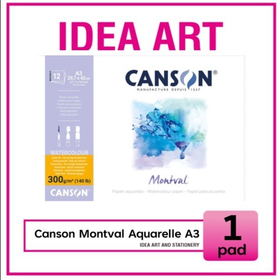 

Canson Montval Aquarelle A3 300g 29,7x42 - Kertas Gambar 200807320