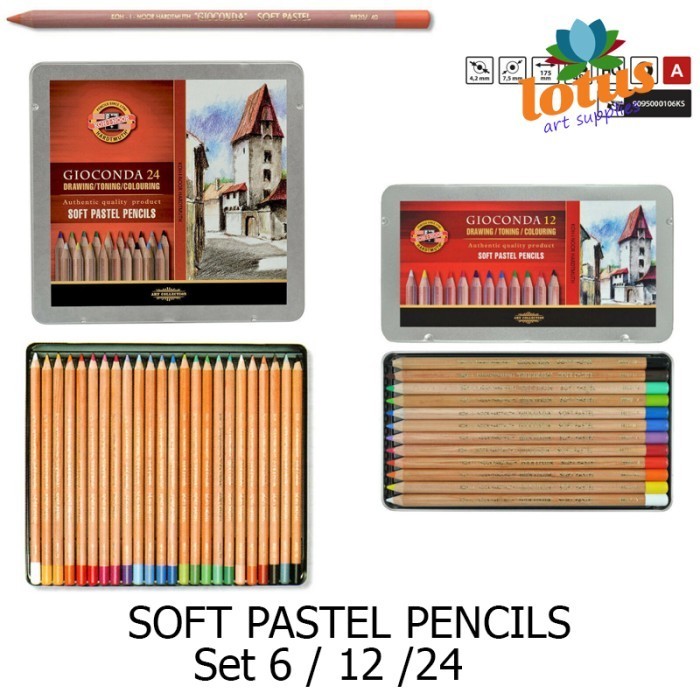 

KOH-I-NOOR Gioconda Soft Pastel Pencil Set / Pensil Pastel Set