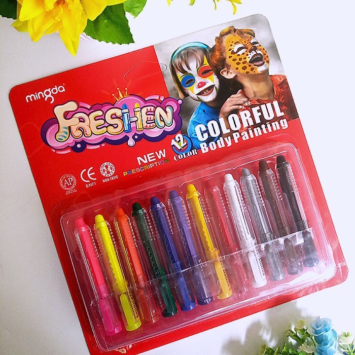 

MINGDA EN FACE PAINTING 12 / CRAYON WAJAH - AMAN UNTUK ANAK-ANAK