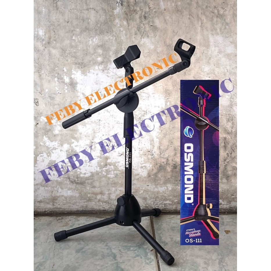 Stand Mic Pendek Osmond Os-111 Stand Microphone Meja Tripod Mik