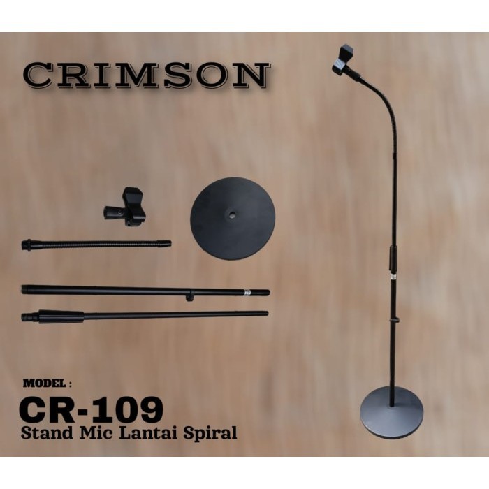Stand Mic Lantai Spiral Crimson Cr-109
