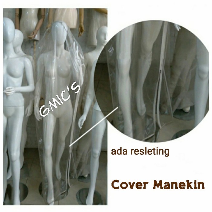 Cover manekin plastik pelindung patung manekin