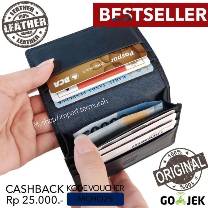 

Dompet Kartu Kulit Asli Pria Wanita Card Holder RHYM 23 Blue