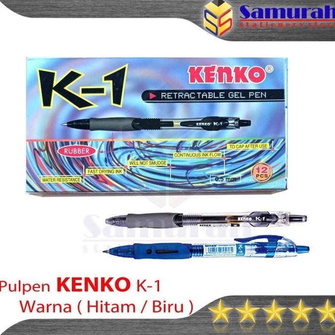 

Pen Gel Kenko K1 0.5mm/ Retractable Gel Pen K-1 0.5mm Pen Cetek 0.5 mm