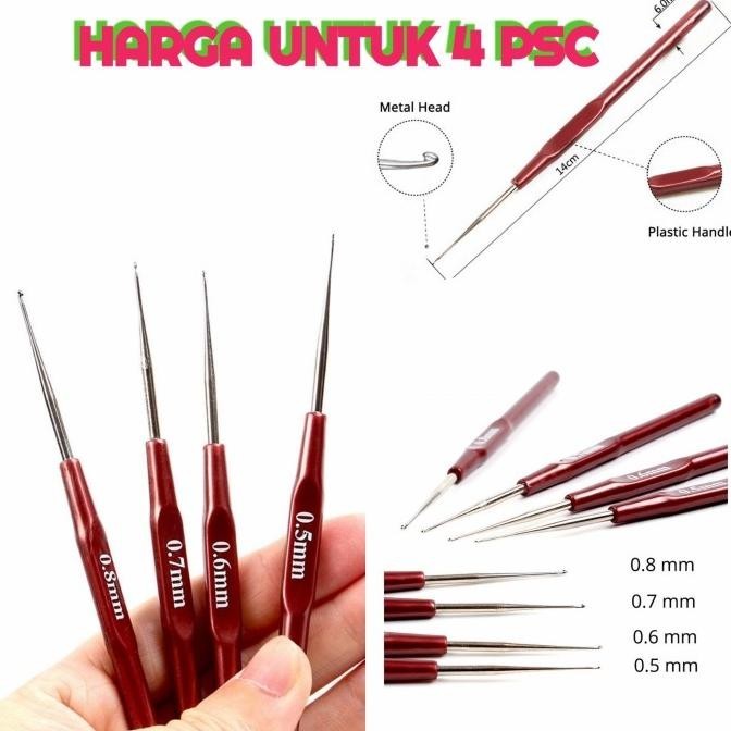 Jarum Gimbal / Jarum Rajut / Dreadlocks Pen Tulip / Jarum Songket