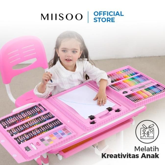 

MIISOO SET Crayon 208 PCS Set Pensil Warna Pastel Pensil Minyak 150PCS