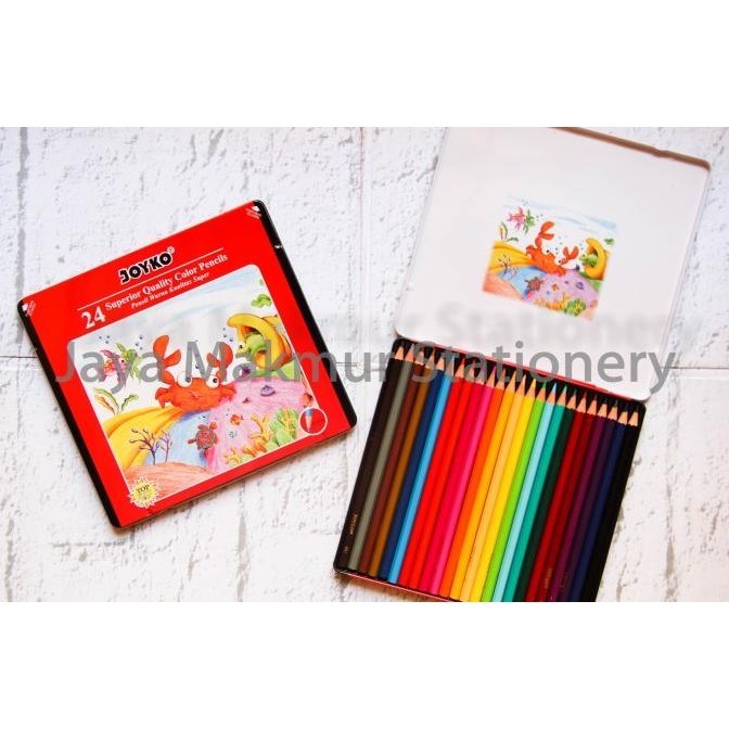 

Pensil warna joyko kaleng 24 warna CP-24TC