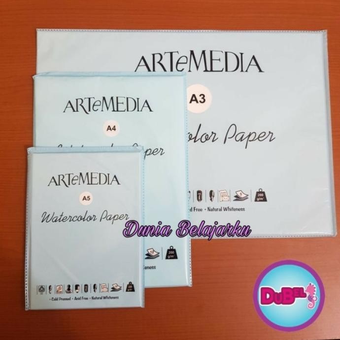 

Watercolour Paper Artemedia / Kertas Lukis Cat Air tebal 200 grm