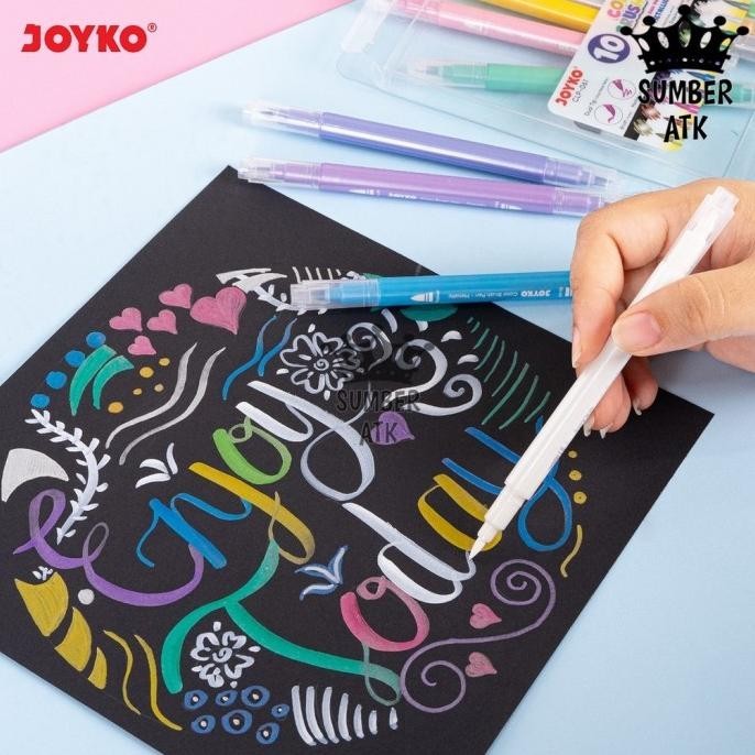

Color Brush Pen Pena Kuas Warna Joyko CLP-061 Metallic Dual Tip