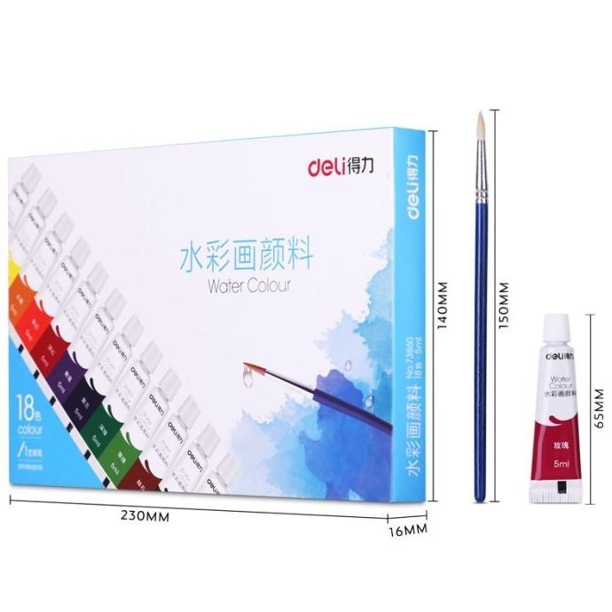 

Deli Water Color Paint / Cat Air Set 5ML Bersertifikat Aman 738XX