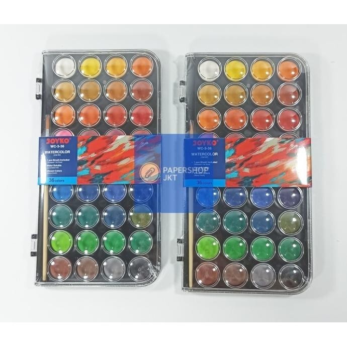 

JOYKO Watercolor Set Cat Air WC-3 Isi 36 Warna - WC-3-36 [ PALLETE ]