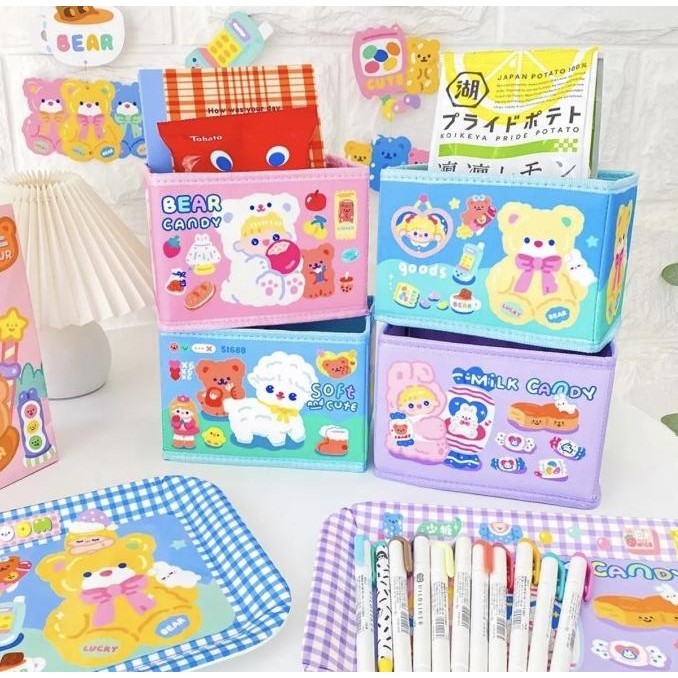 Bentoy Milkjoy Sugar Desktop Storage Cosmetic Stationary Box