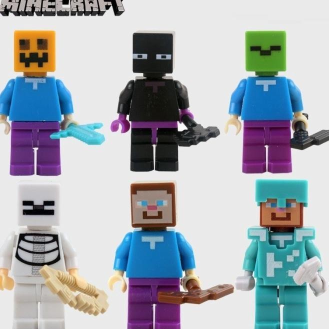 Minecraft Figure Set/Minecraft Cake Topper/Mainan Minecraft/Minecraft