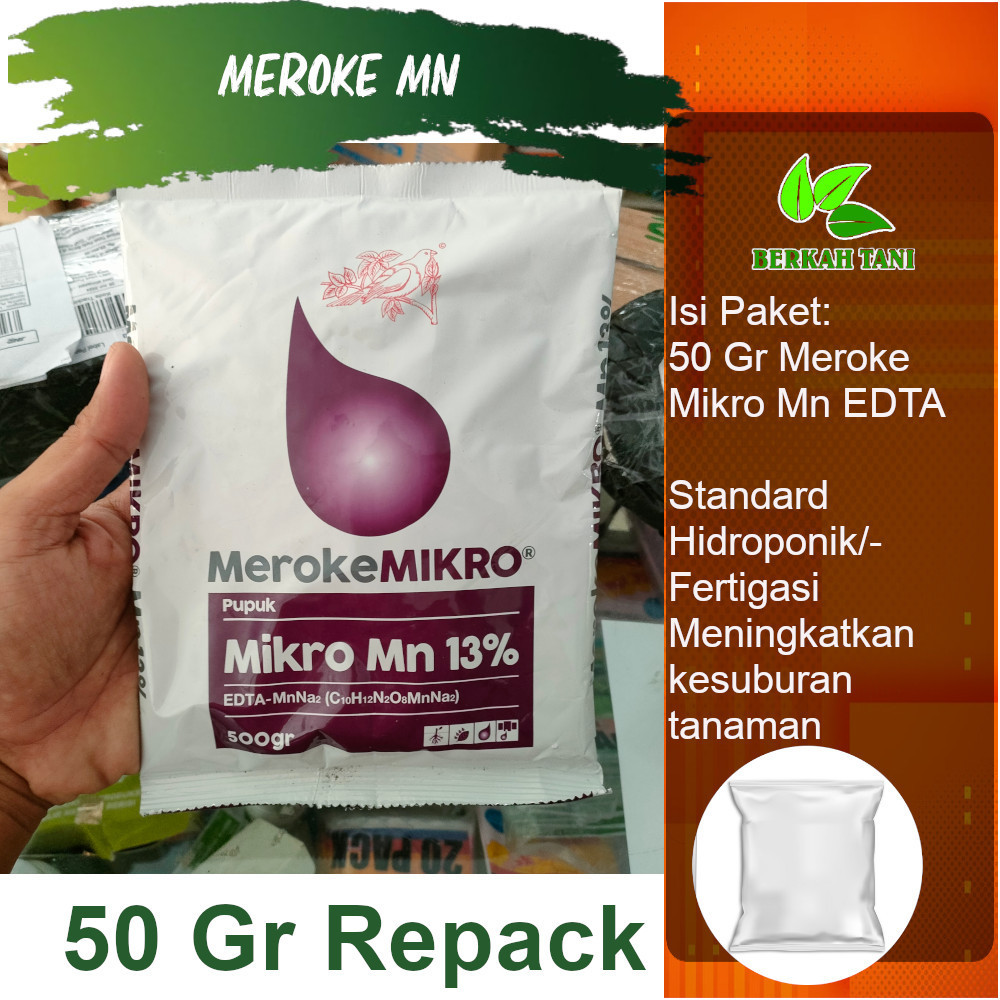 Meroke Mn EDTA 50 Gram Pupuk Mikro Hidroponik