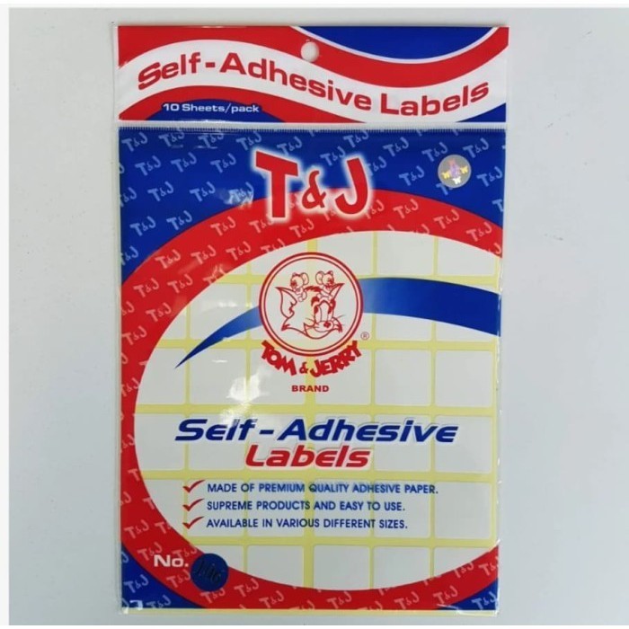 

LABEL TOM JERRY 106 PACK ISI 10 SHEET 贴纸