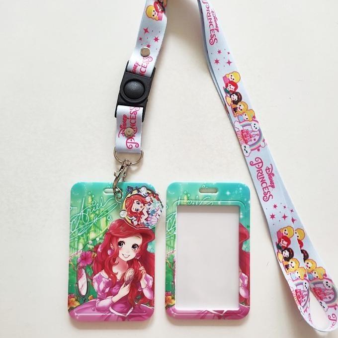 

ID Card Holder Name Tag Lanyard / Kalung Wadah Kartu Disney Princess