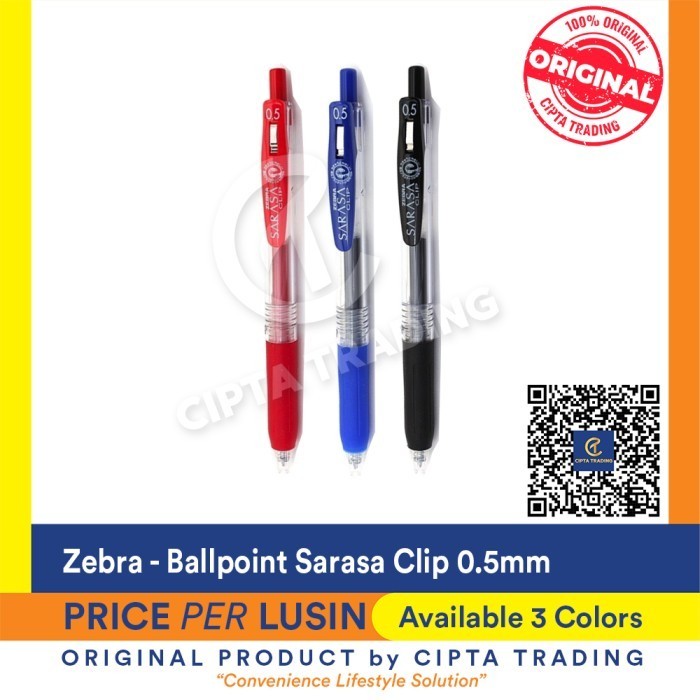 

Ballpoint - Zebra - Sarasa Clip size 0.5 Per dozen