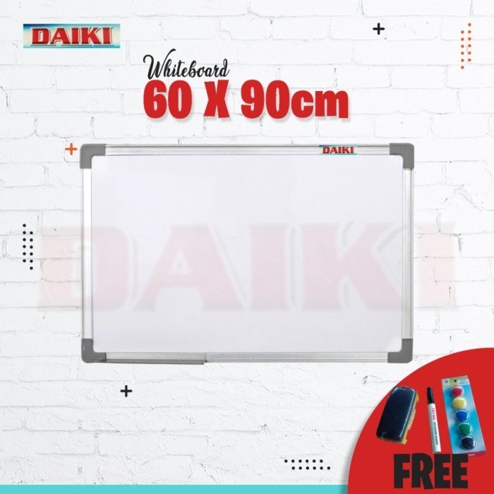 

Papan tulis / whiteard daiki magnetic gantung uk 60x90 Cm