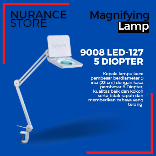 

MAGNIFYING LAMP / KACA PEMBESAR LLIGHT 9008 LED-127 5 DIOPTER