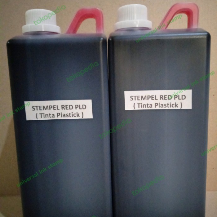 

Tinta stempel plastik metalik Red 1 liter