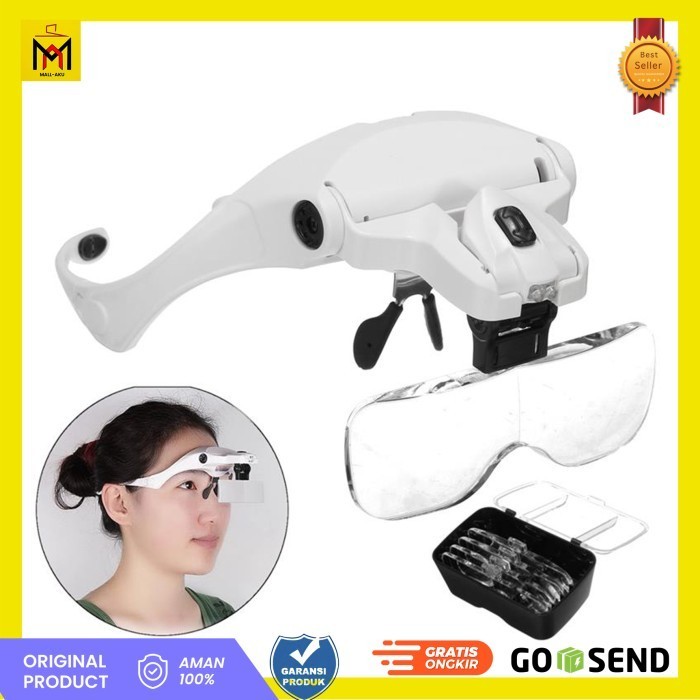 

Kaca Mata Pembesar Servis Elektronik HP Jam Tangan Dengan Lampu LED