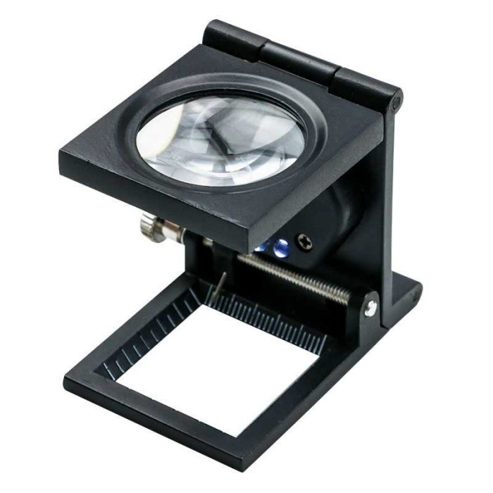 

Kaca Pembesar SRATE Lup Magnifier 10x Double LED Foldable