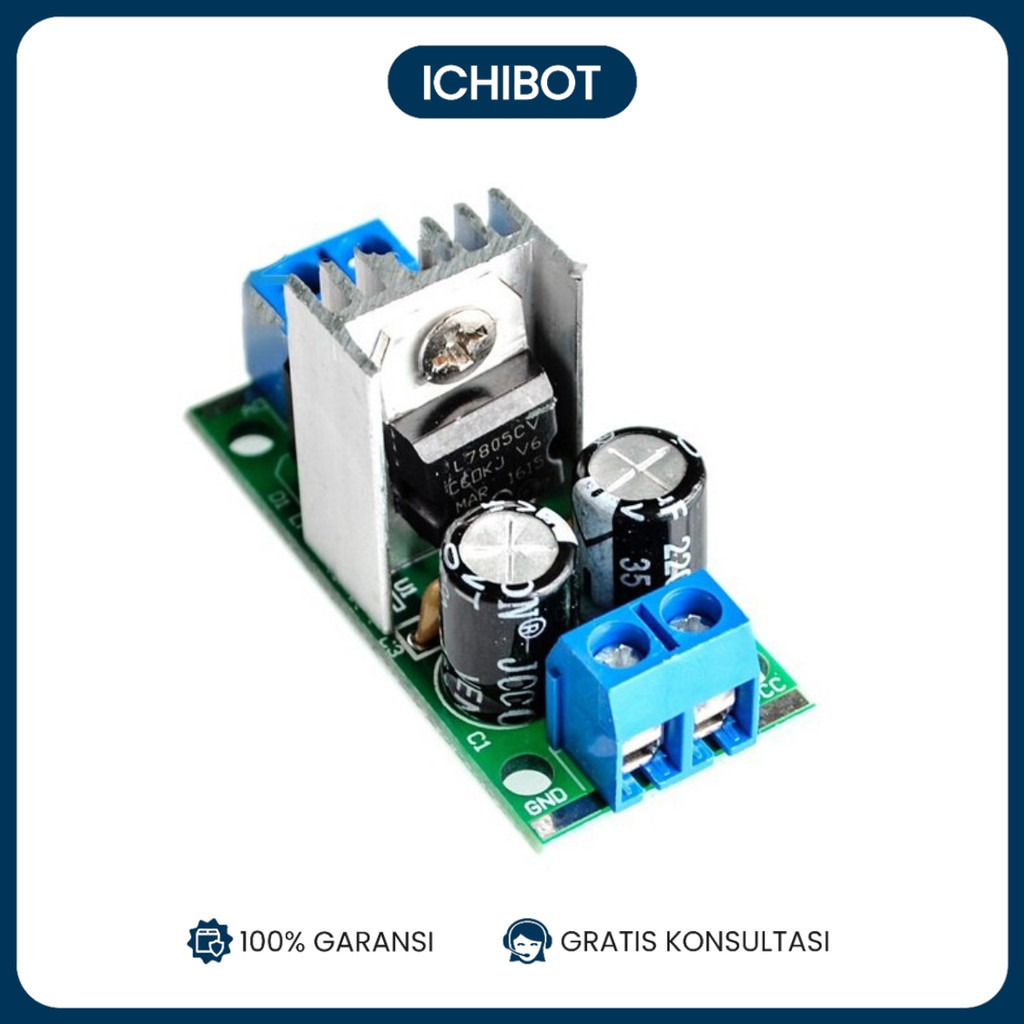 Modul Pengatur Tegangan LM7805 7805 7805CV L7805 Voltage Regulator Modul 5V DC Power Supply