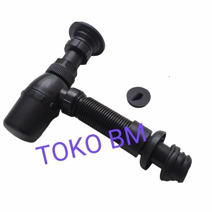 afur wastafel black/sifon pvc wastafel black/afur pembuangan wastafel