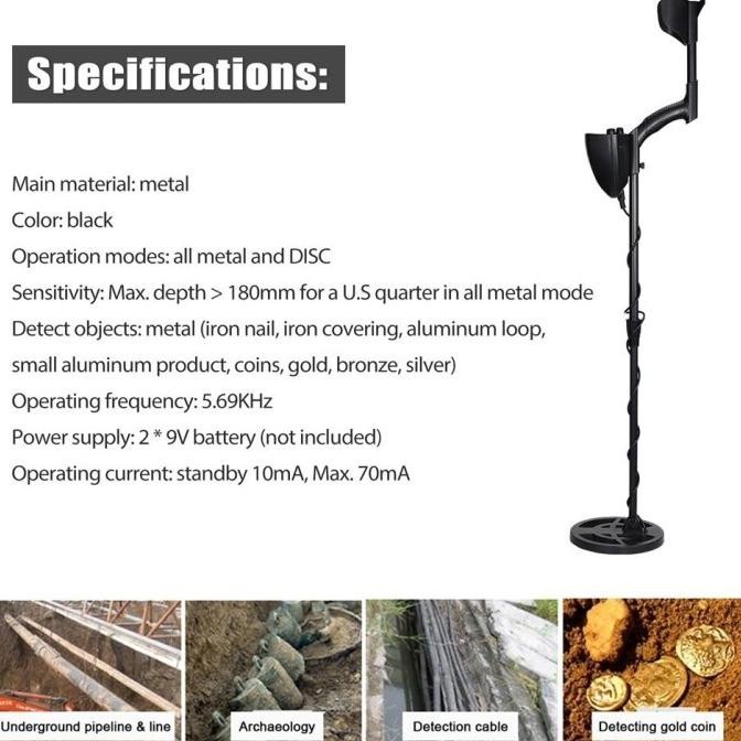 (Dijamin Ori) Metal Detector Emas Terbaik Underground Metal Type