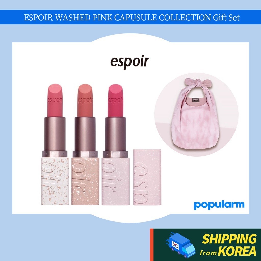 

ESPOIR Lipstik Matte Koleksi Kapsul Merah Muda Dicuci Tidak Ada Tempat Lipstik Matte Beludru 3.2G Set Hadiah Tas Pewarna Lipbalm Hidrasi