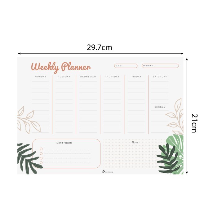 

Magnetic Weekly Planner Magnet Kulkas