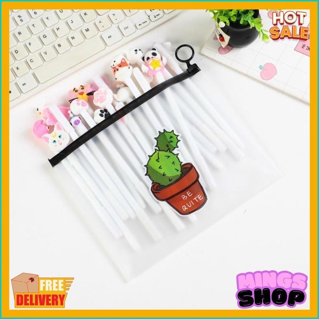 

Retaily Hl0078 Pena Karakter Set Pouch Isi 20 Pcs Tempat Pensil Transparan Zipper Bag (Murmer)