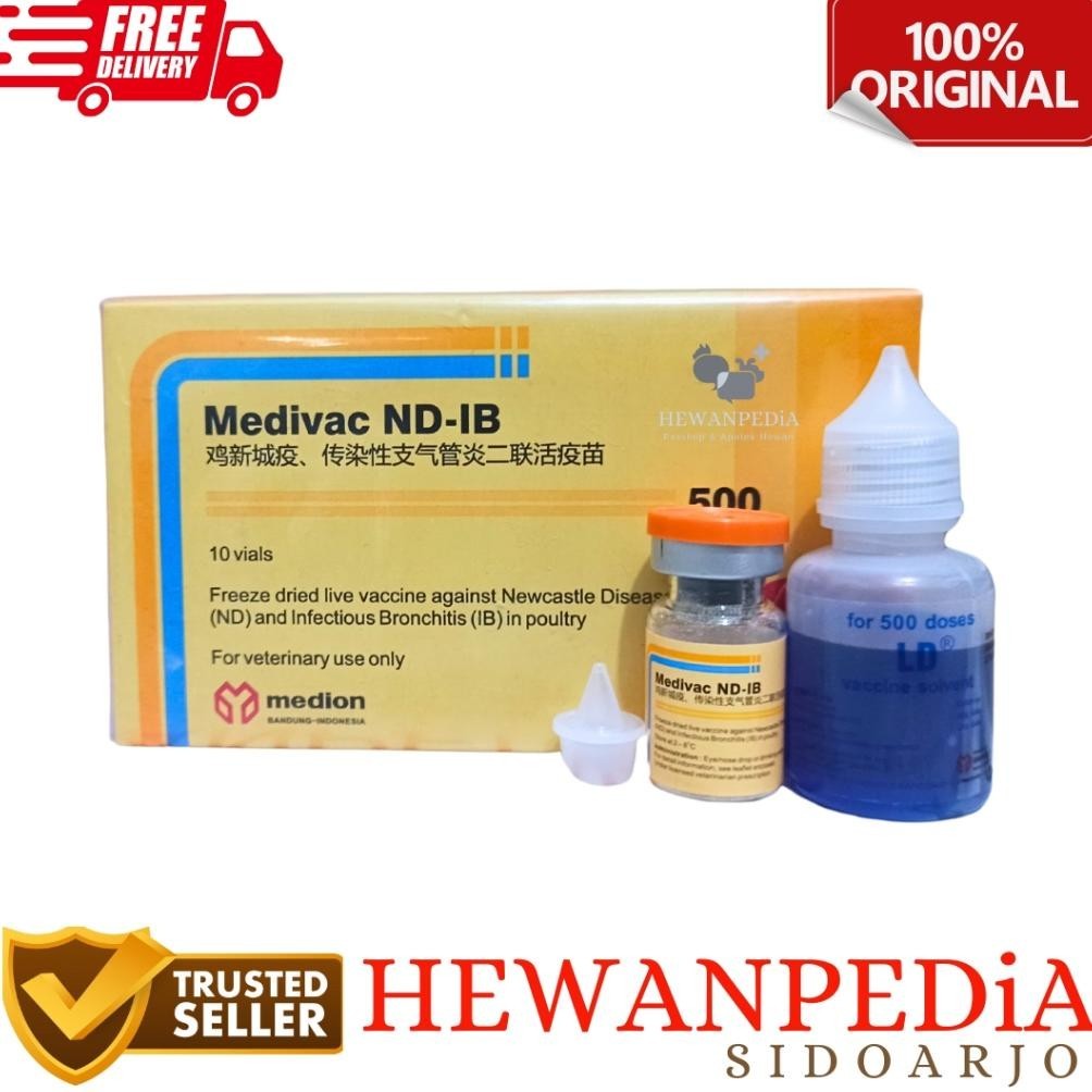 Berkualitas Vaksin Medivac Nd Ib Dosis 500 Ekor + Pelarut Medivac Medion Hewanpedia - Vaksin Ayam Te