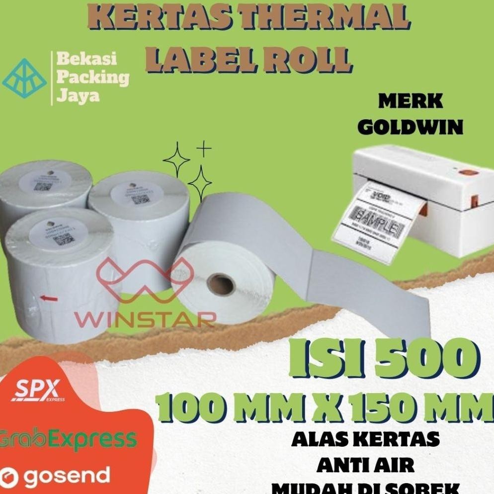 

Diskon Label Thermal 100X150 Mm Isi 500 Merk Goldwin Viral