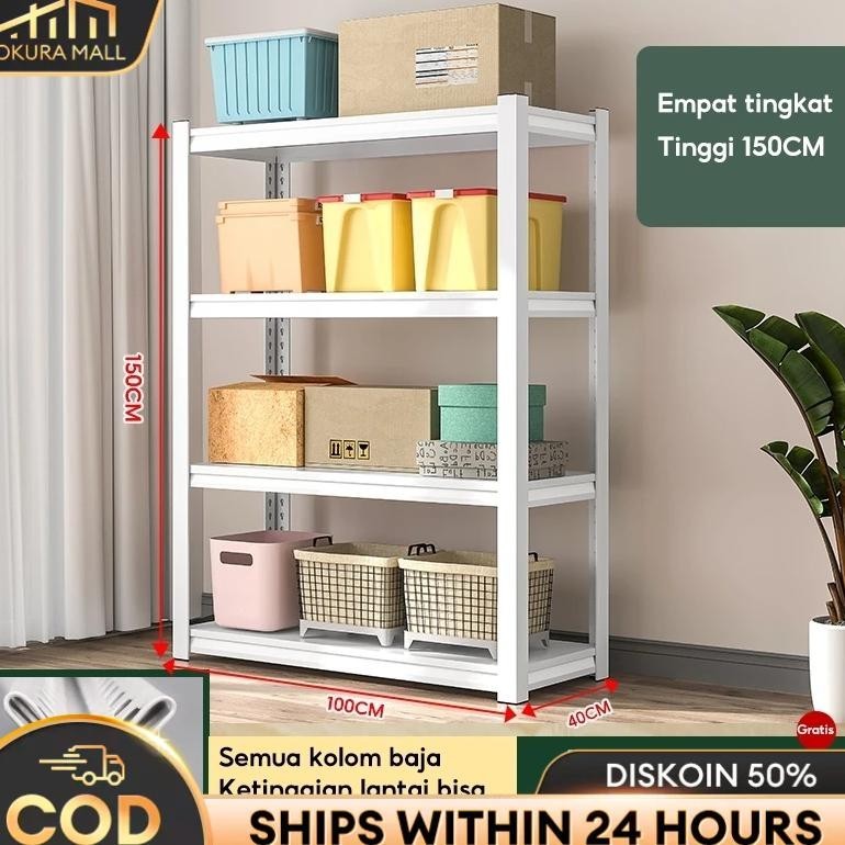 Lemari Buku Besi Rak Buku Serbaguna Lemari Penyimpanan Lemari Buku Aesthetic Lemari Buku Minimalis L