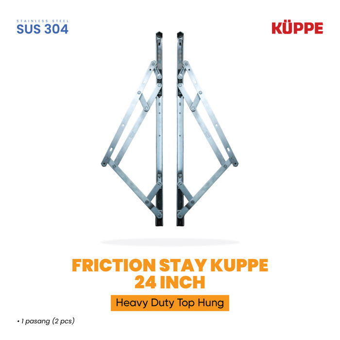 Kuppe Engsel Casement / Friction Stay HDT 24 Inch, Aksesoris