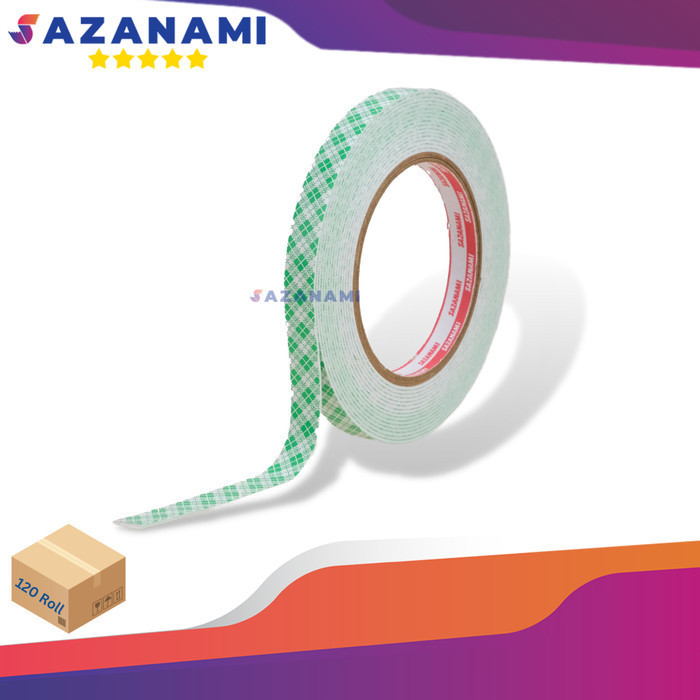 

1 DOUBLE TAPE FOAM PUTIH 12MM 0.5" X 5M SAZANAMI DOUBLE TAPE BUSA
