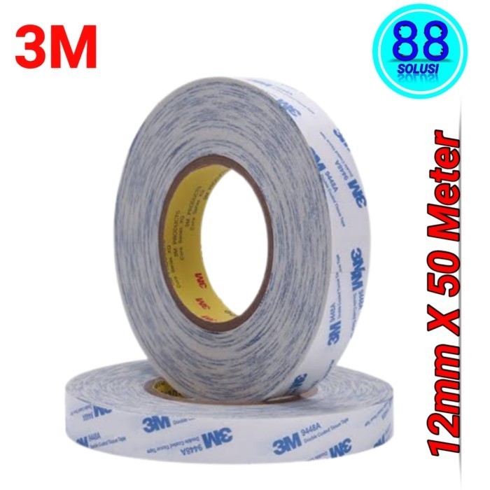 

Double Tape Tisu 3M 9448A ORIGINAL Super kuat & Tahan Api 12mm X 50Mtr