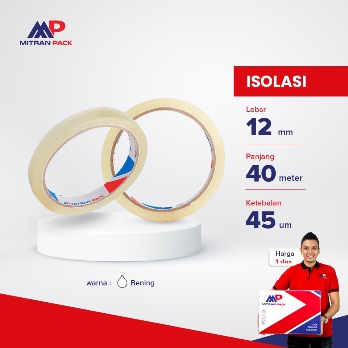 

1 dus Isolasi / Solatip Mitran Pack 12 mm x 40 meter