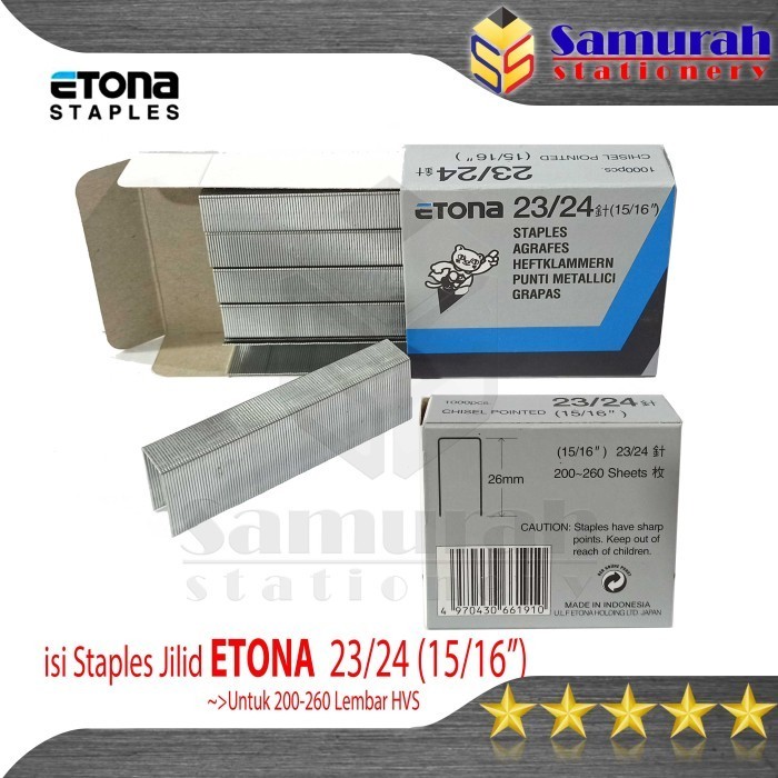 

Isi Stapler Mesin Jilid 23/24 5/16"/ Staples Refill 23 24