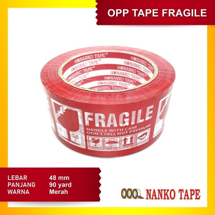 

Nanko Merah OPP Tape Fragile 48mm x 90y - 6 pcs